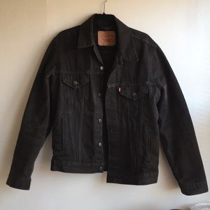Levi’s Trucker Jacket - Washed Black Denim Jean L